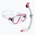 Set da immersione Cressi Estrella + Seal Dry trasparente/rosa