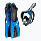 Set da immersione Cressi Baron + Tonga nero/blu
