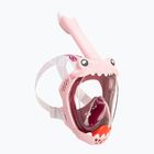 Maschera facciale integrale da snorkeling per bambini Cressi Kiddy Full Face Jr pink/purple/white
