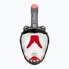 Maschera facciale integrale da snorkeling per bambini Cressi Kiddy Full Face Jr black/clear/red