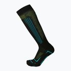 Calze da sci Mico Medium Superthermo Primaloftsilk Ski nero/turchese
