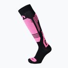 Calze da sci bambini Mico Light Weightsuperthermo Merino Ski nero/fucsia fluo