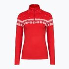Felpa termica da donna Newland Hilde Half Zip rosso/bianco