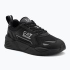 EA7 Emporio Armani Ace Runner Nuove scarpe triple nero / argento