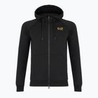 Emporio Armani Uomo EA7 Train Logo Series Extended Logo Hoodie Fz nero / oro