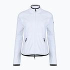 Felpa da sci donna EA7 Emporio Armani Ski Cortina Powerstretch Fz bianco