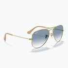 Occhiali da sole Ray-Ban Aviator Classic arista gold/light blue