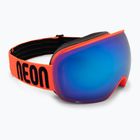 Maschera da sci Neon Beam red/mirror steel