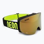 Maschera da sci Neon Light black/yellow/mirror gold