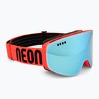 Maschera da sci Neon Light red/mirror steel
