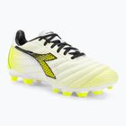 Scarpe da calcio per bambini Diadora Brasil Elite GR LT LPU Y bianco/nero/giallo fluo