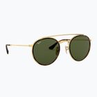 Occhiali da sole Ray-Ban Round Double Bridge arista gold/green g-15