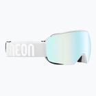 Maschera da sci Neon Beam white/white/mirror steel