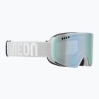 Maschera da sci Neon Light white/white/steel mirror