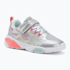 Scarpe per bambini Champion Wave Tri G PS Low Cut silver/blue burgundy/imperial light blue