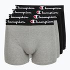 Boxer da uomo Champion Trunk Knit oxford grey melange/oxford grey melange/black
