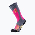 Calze UYN Ski All Mountain da donna grigio medio melange/rosa