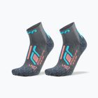 Calze da donna UYN Trekking Approach Low Cut 2 pack grey/turquoise