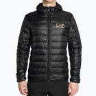 Uomo EA7 Emporio Armani Train Core ID Down Light Hoodie giacca con logo nero/oro