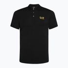 Polo uomo EA7 Emporio Armani Train Core ID nero/oro con logo