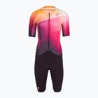 Body da ciclismo da donna Castelli Free Sanremo 3 SS In dark night shade/vivid orange-bright rose