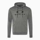 Felpa con cappuccio Oakley Bark Fleece da uomo, nuova, grigio atletico
