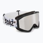 Maschera da sci junior Bliz Liner Jr matte black/brown/silver mirror
