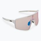 Occhiali da sole Bliz P001S Nano Optics Nordic Light bianco opaco/corallo/blu arancione multi