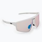 Occhiali da sole Bliz P002S Nano Optics Nordic Light bianco opaco/corallo/blu arancione multi