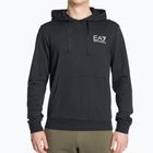 Felpa uomo EA7 Emporio Armani Train Logo Series Hoodie Extended Logo Coft blu notte/bianco con logo