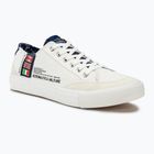 Aeronautica Militare Uomo Cotone con patch scarpe bianco sporco