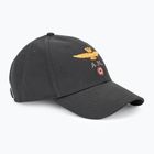 Cappello da baseball da uomo Aeronautica Militare in cotone con logo jet nero