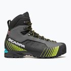 Scarponi alta montagna da uomo SCARPA Ribelle Lite HD grigio ferro / lime