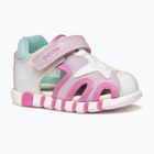 Sandali Geox Iupidoo bianco/fucsia per bambini
