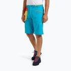 Pantaloncini da arrampicata La Sportiva Belay da uomo blu tropicale/pomodoro ciliegia