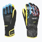 Guanti da sci Level Race Replica black/yellow