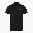 Polo EA7 Emporio Armani Core Identity uomo nero / logo oro