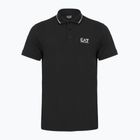 Polo EA7 Emporio Armani Core Identity Piqué Uomo nero