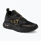 EA7 Emporio Armani Nero e Bianco Altura Knit scarpe triple nero/oro