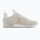 EA7 Emporio Armani Scarpe con lacci bianchi e neri in betulla argentata/oro