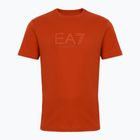 T-shirt da uomo EA7 Emporio Armani Visibility Cotton Crew al tè rooibos