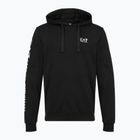 Emporio Armani Uomo EA7 Train Logo Series Extended Logo Hoodie nero / bianco