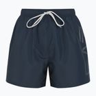 Pantaloncini da bagno EA7 Emporio Armani da uomo con logo oversize armani blu / argento