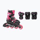 Pattini per bambini con protezioni Rollerblade Microblade Combo Jr black/pink