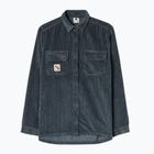 Kaotiko Camicia da uomo Courduroy Minimal grigio-bluastro