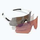 Occhiali da sole Tifosi Rail bianco nero/fumo/ac rosso/chiaro