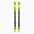 Sci da discesa per bambini Völkl Racetiger Junior Pro + Attacchi 7.0 VMotion Jr flo giallo/nero