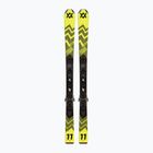 Sci da discesa per bambini Völkl Racetiger Jr Giallo + Attacchi 4.5 VMotion Jr 100-120 cm giallo