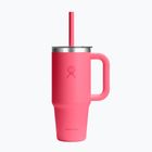 Tazza Hydro Flask Travel Tumbler Clear Lid 710 ml popstar pink