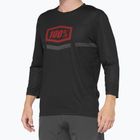 Maglia ciclismo da uomo 100% Airmatic 3/4 nero/rosso